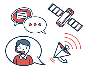 Communication methods including satellite and antenna