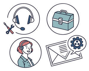 Customer service representative providing technical support