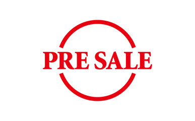 PRE SALE - Red Rubber Stamp With text message PRE SALE
