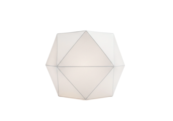 Geometric polyhedron lamp isolated on transparent background