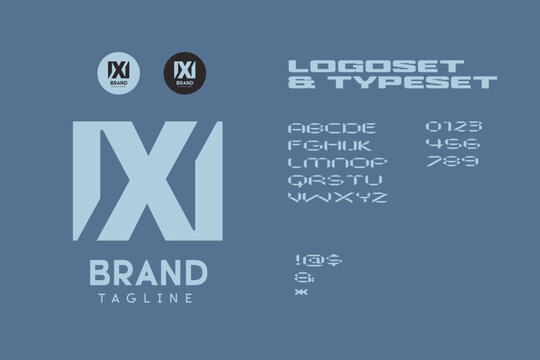 vector illustration of a social media sign, Letter DXD logo, DXI logo, logotype, branding,