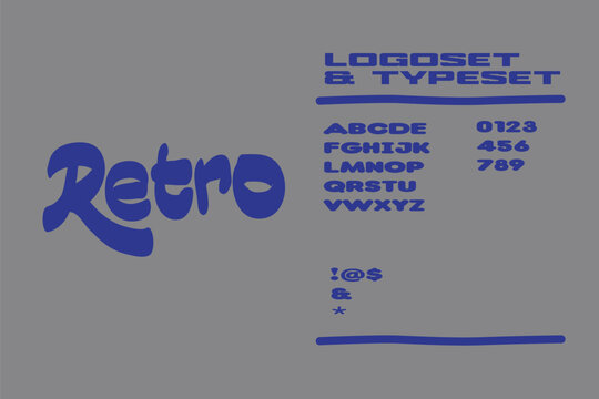 Retro logo, with Rounded Geometric Sans Serif, branding, logo, brand, 