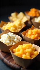 Gourmet Cheese Selection Ready-to-Enjoy Picnic or Party Platter of Assorted Cheeses in Individual Containers. Perfect for a Cozy Night In or On-the-Go Deliciousness.