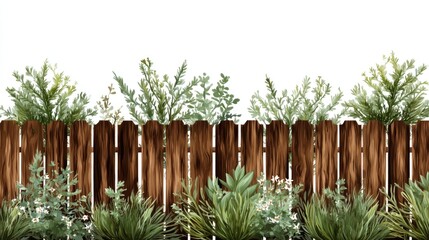 Charming Wooden Garden Fence