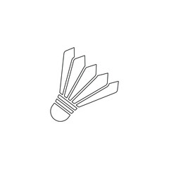 Badminton Shuttlecock Line Outline Icon Design