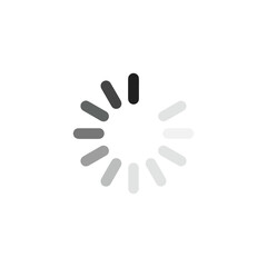 Flat Circular Loading Spinner Progress Indicator