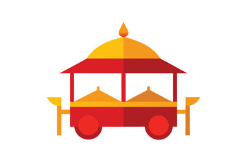 Elegant gradient banner with rich gold to red tones on a clean white background suitable for premium advertising and design projects