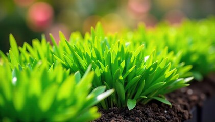 Vibrant Green Bedding Plants Ready for Planting Lush Spring Flora for Garden Centers, Nurseries & Blogs