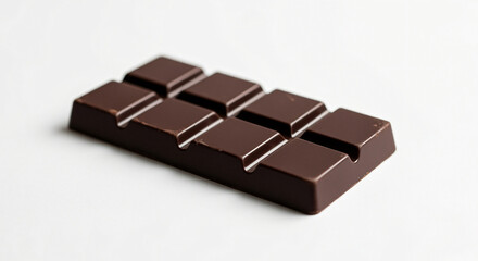 Sweet Milk Chocolate Bar with Rectangular Pieces on White