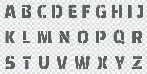 The English Alphabet Capital Letters Vector