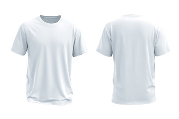 Blank white t-shirt, front and back views (22)