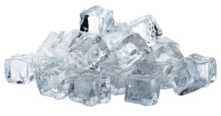 Close-up of a pile of clear ice cubes (1)