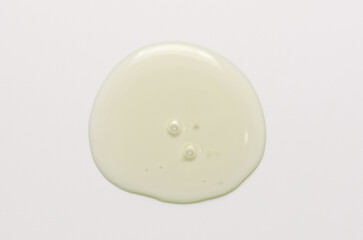 Transparent cosmetic product. Face serum or cleanser gel or body moisturizing gel.