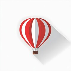 Naklejka premium Flat Style Balloon Ride – Air Travel Adventure Vector Art