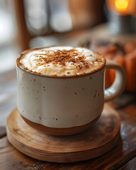 Cinnamon Cream Latte by the Window