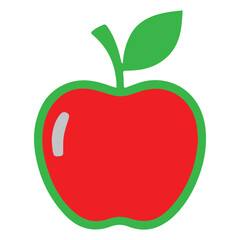 simple nice and cool red apple silhouettes icon design fruits black flat icon on white backgorund