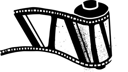 Vintage film roll black and white design for photography enthusiasts, capturing memories and nostalgia in a unique way