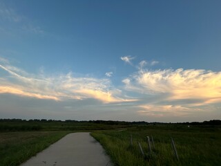 Clouds over the road 