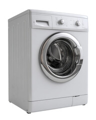 White, top-loading washing machine, modern style