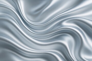 Obraz premium Silver Silk Serenity: A close-up view captures the flowing elegance of shimmering silver silk.