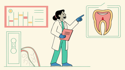 Dentist explaining tooth decay dental healthcare oral hygiene checkup cavity prevention tips