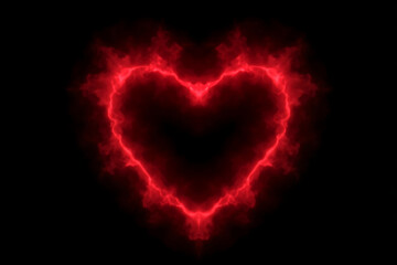 An artistic representation of human emotion as colorful smoke, a striking red heart against a dark background, abstract business concept with colorful arrows and geometry, velvety red gift box with 