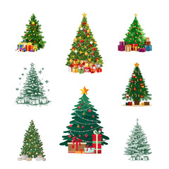christmas tree vector illustration