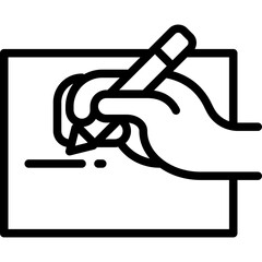 Education and Learning Concept Hand Writing on Transparent Background With Simple Line Art Style