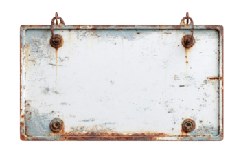 Rusted, blank license plate (1)