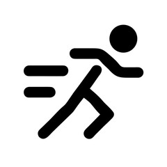 Running man represents speed and movement