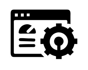 Fototapeta premium Website settings panel with gear for customization