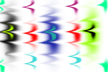 Abstract colorful wavy lines with a glitchy effect