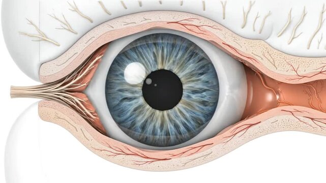 Depicting Cornea Anatomy and Lens Implant for Educational Medical Illustration