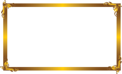 Golden Photo Frame – Luxury Vintage Picture Frame for Elegant Photography, Wall Art, and Exhibition Display