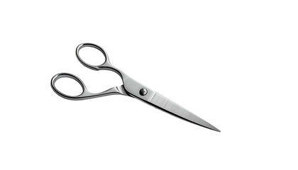 Obraz premium Metal scissors slightly opened on black
