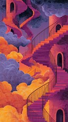 Psychedelic vivid dreamscape