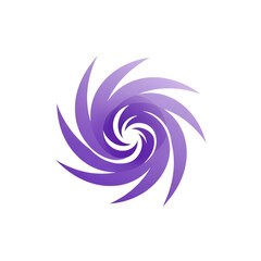 Obraz premium Purple Swirl Vortex Icon on transparent background