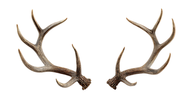Pair of elegant, detailed deer antlers - Powered by Adobe
