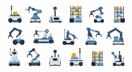 Modern automation robots helping to boost efficiency and growth in manufacturing and logistics, representing the future of innovative technology solutions