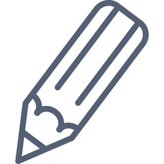 Graphite Pencil Icon With Transparent Background Ideal for Design and Creativity Projects