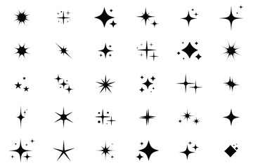  twinkling stars, Sparkles, shining burst icon. Glowing light effect, twinkle templates stars and bursts, shiny flash. Christmas vector symbols isolated. Vector illustration.
