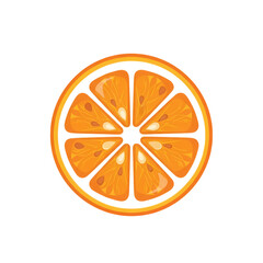 Orange Slice Illustration on transparent background