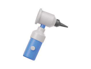 3d otoscope icon render illustration