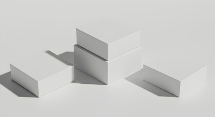 Creative White Rectangular Packaging Boxes Mockup for Brand Identity