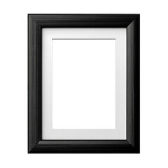 Black picture frame, rectangular, with white mat