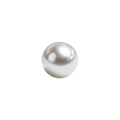 Single, lustrous pearl, white, sphere against black