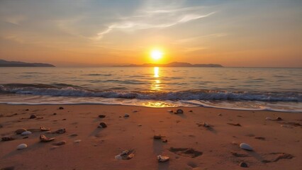 Peaceful Thai Beach at Sunset