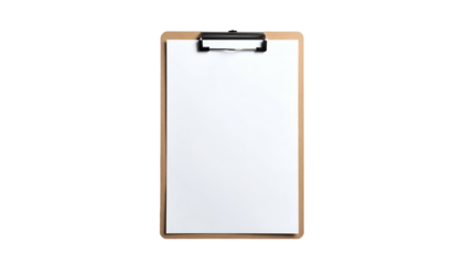 Clipboard with white paper, centered on a dark background