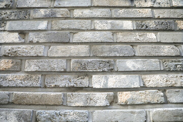 Close-up of vintage textured brick wall for background