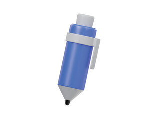 3d rendered icon pen 